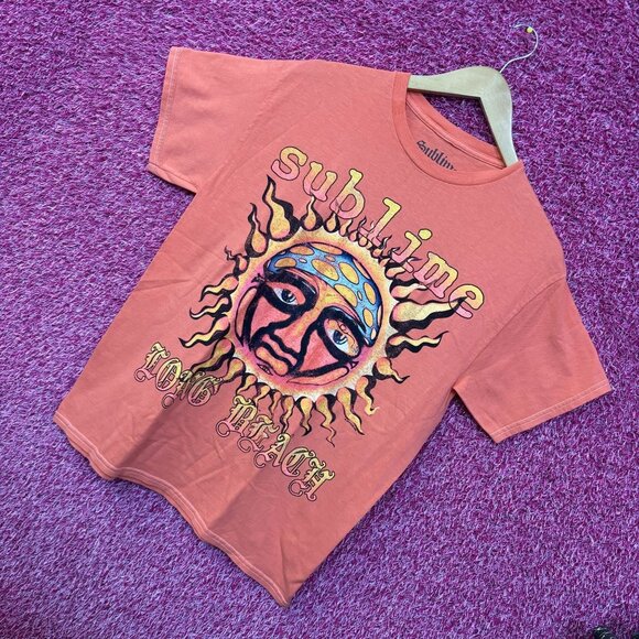Sublime Monochrome Orange Logo Rock Tee size small - Picture 3 of 4